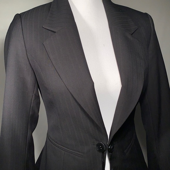 H&M Blazer with Detachable Vest Bell Sleeves Slit Pockets Fully Lined Size 4 - Picture 16 of 16